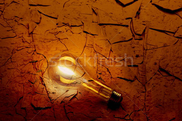 Light bulb on desert floor Stock photo © 350jb