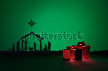 Birth Jesus with present Stock photo © 3523studio