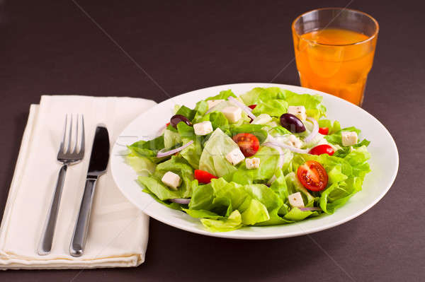 Fresh Greek salad Stock photo © 3523studio