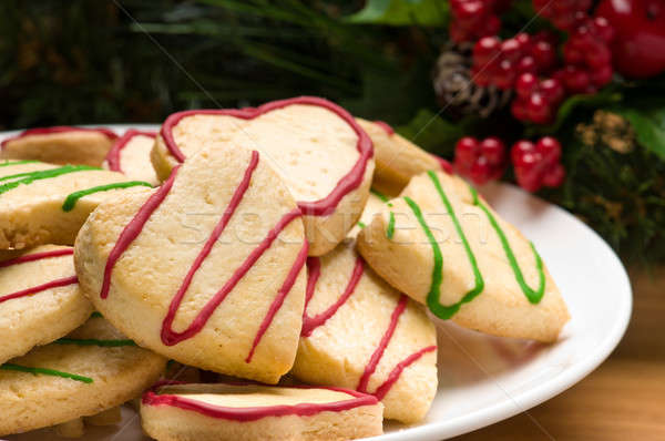 Stock photo: Decorated cookies in festive setting