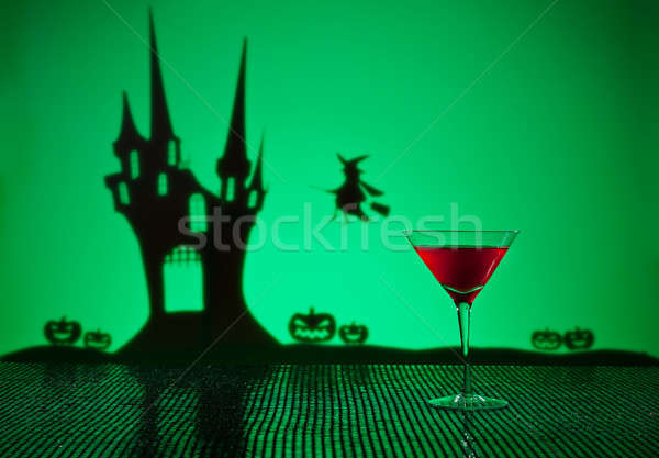 Stock photo: Cosmopolitan cocktail in Halloween setting