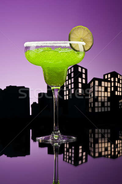 Metropolis green Margarita cocktail Stock photo © 3523studio