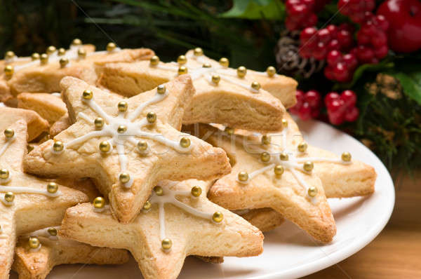 Stock foto: Dekoriert · Weihnachten · Cookies · Baum · Dekoration