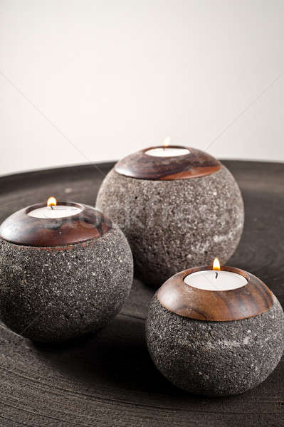 Candlesticks as interior decoration Stock photo © 3523studio