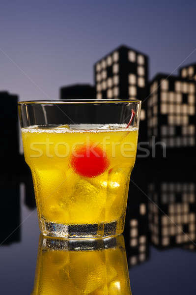 Metropole Fahrer Cocktail glücklich Obst Stock foto © 3523studio