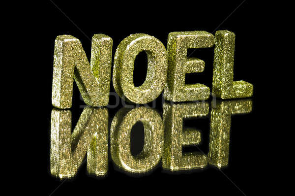 Hoofdletter geschreven schitteren effect zwarte Stockfoto © 3523studio