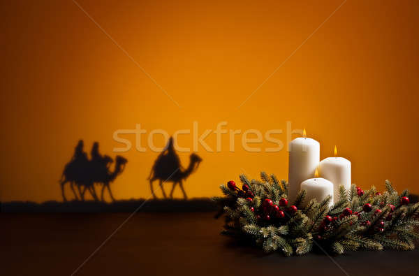 Three wise men and candles Stock photo © 3523studio