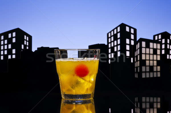 Fahrer Cocktail Glas orange trinken Stock foto © 3523studio