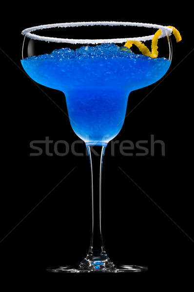 Cobalto vidrio hielo beber negro alcohol Foto stock © 3523studio