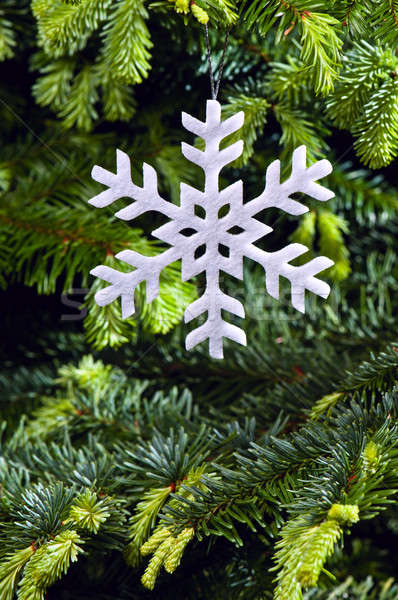 Snow flake shape Christmas ornament Stock photo © 3523studio