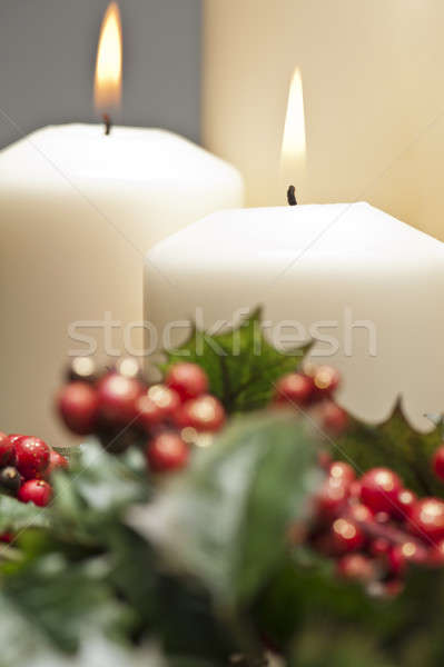 Foto stock: Advenimiento · corona · ardor · velas · Navidad · tiempo