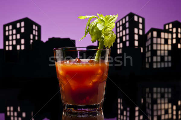 Metropole bloody Cocktail Restaurant grünen Stock foto © 3523studio