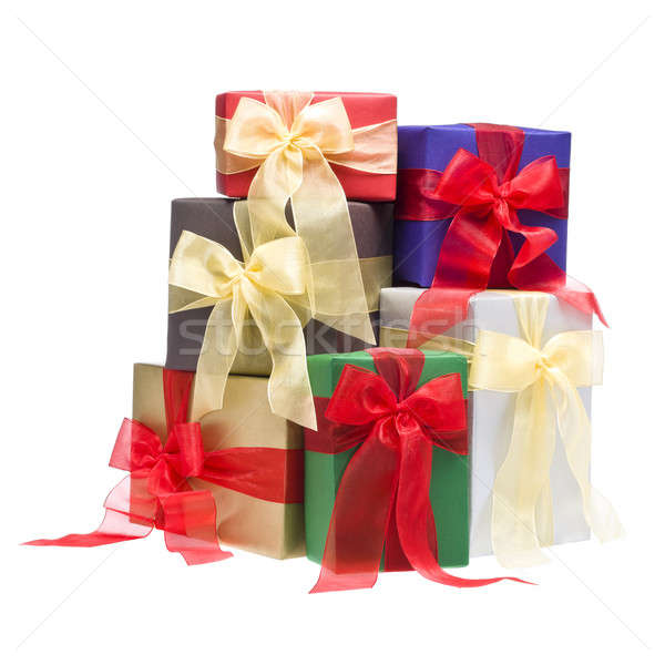 Colorful presents in a studio setting Stock photo © 3523studio