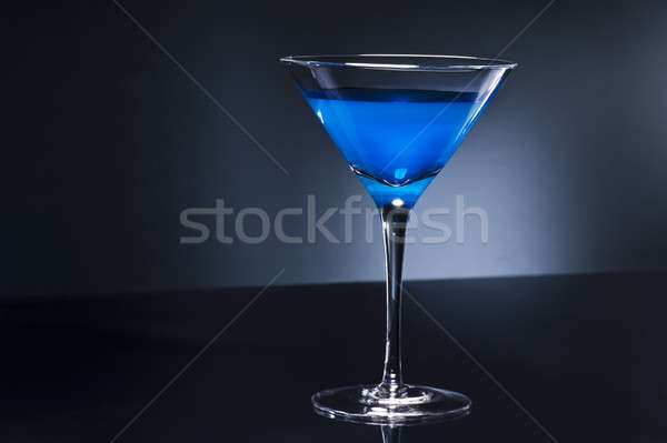 Blauw martini cocktail disco gelukkig vruchten Stockfoto © 3523studio