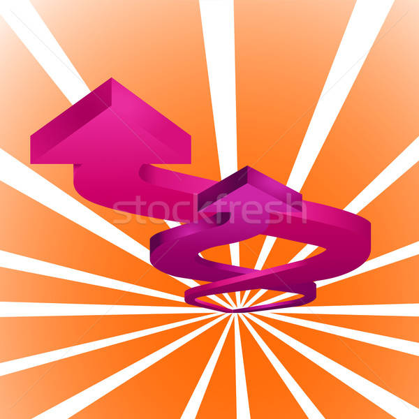 Purple arrow's reach from the background to the foreground Stock photo © 3523studio