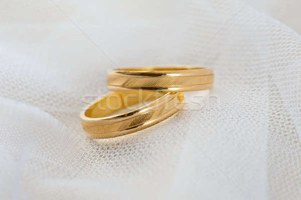 ストックフォト: 結婚指輪 · 白 · ベール · バレンタインデー · その他 · ロマンチックな