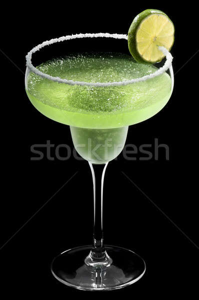 Green Margarita in front of a black background Stock photo © 3523studio