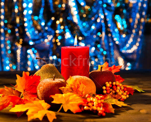 Autumn candles Stock photo © 3523studio