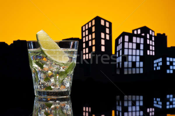 Metropolia mojito koktajl lata pomarańczowy Zdjęcia stock © 3523studio