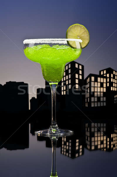 Metropolis green Margarita cocktail Stock photo © 3523studio