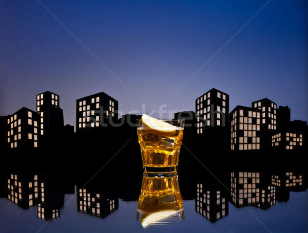 Stockfoto: Metropolis · whisky · zuur · cocktail · oranje