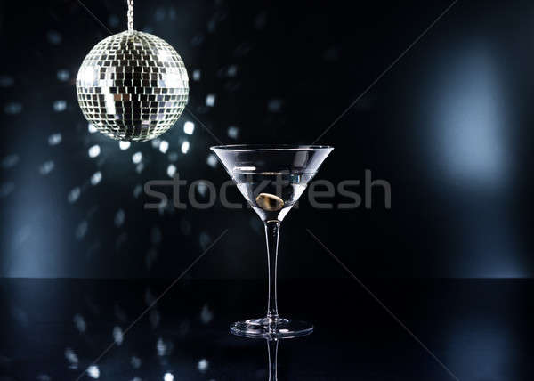 Pista de baile agradable iluminación agua vidrio bar Foto stock © 3523studio