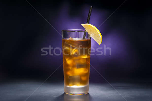 Hosszú sziget ice tea lila jég ital Stock fotó © 3523studio