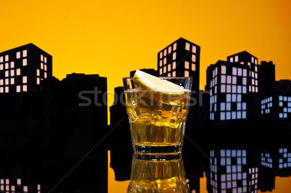 Metropolis Whisky sour cocktail Stock photo © 3523studio