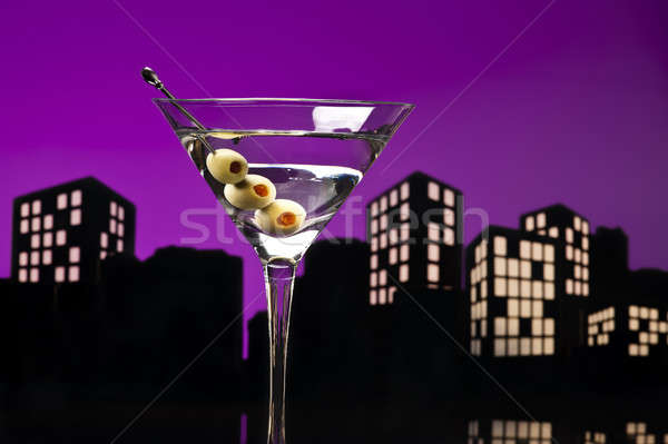 Világváros vodka martini kenguru koktél vodka variáció Stock fotó © 3523studio