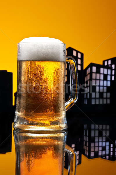 Stock photo: Metropolis lager beer