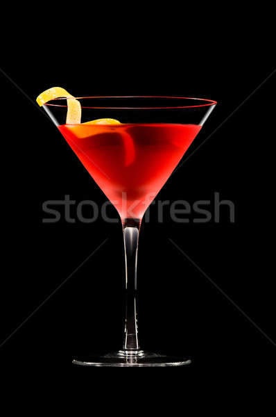 Cosmopolitan cocktail in front of a black background  Stock photo © 3523studio
