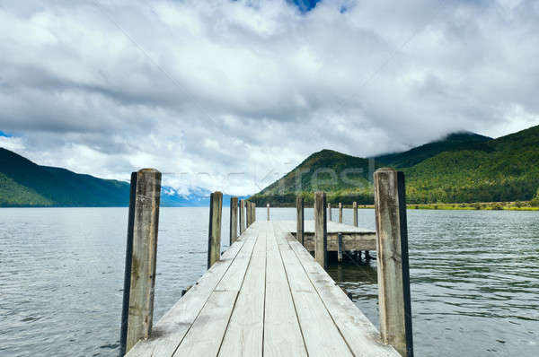 Jetty of a beautiful lake Stock photo © 3523studio