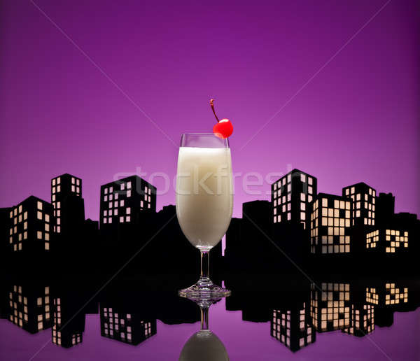 Metropolis pina colada cocktail drinken leuk Stockfoto © 3523studio