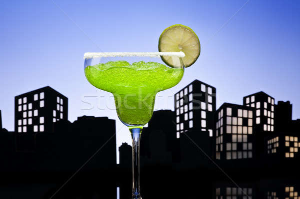 Metropolis green Margarita cocktail Stock photo © 3523studio