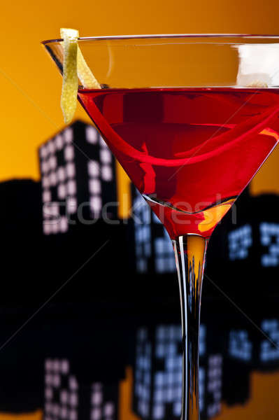 Metropolis Cosmopolitan Cocktail Stock photo © 3523studio