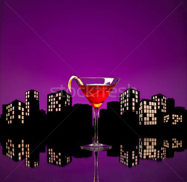Metropolis Cosmopolitan Cocktail Stock photo © 3523studio