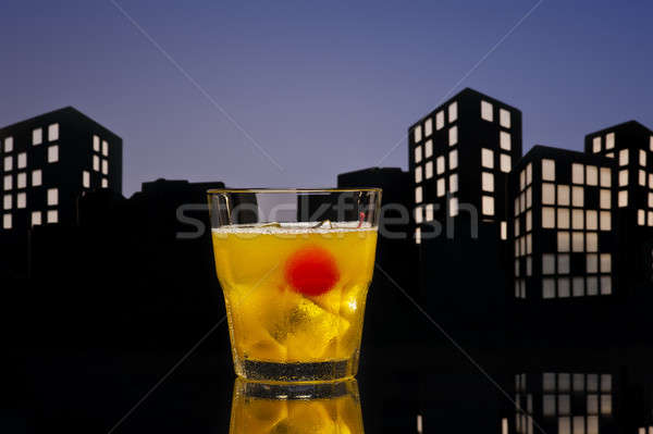 Fahrer Cocktail Glas orange trinken Stock foto © 3523studio