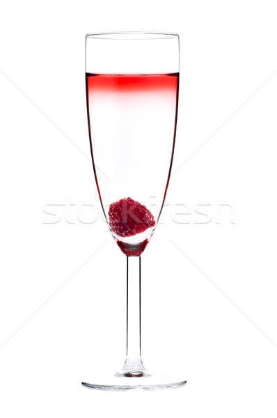 Designer cocktail isolated over white with raspberry Stock photo © 3523studio