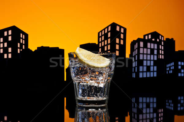 Stockfoto: Metropolis · gin · cocktail · partij · glas