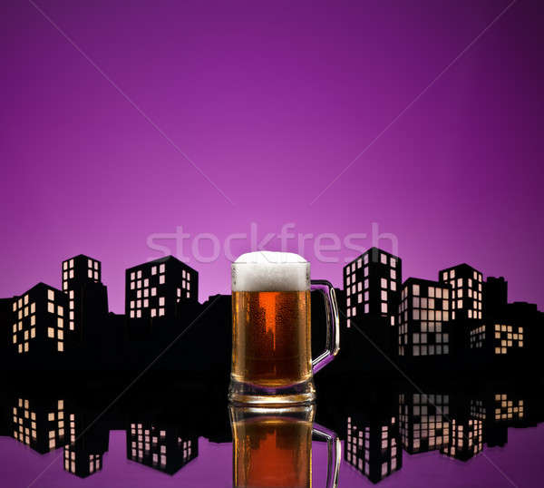 Metropolis lager beer Stock photo © 3523studio