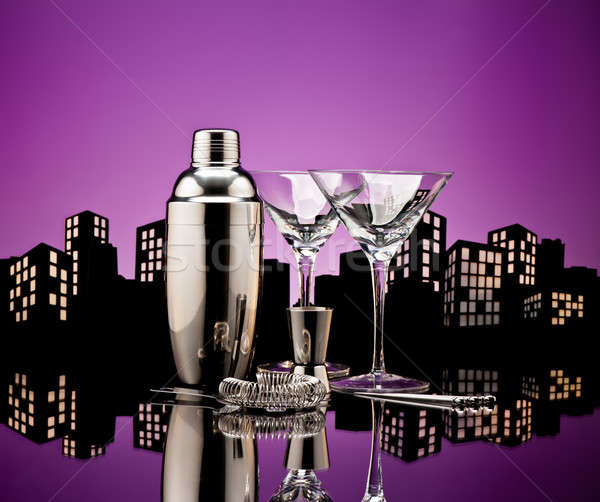 Metropolis barman tools partij restaurant Stockfoto © 3523studio
