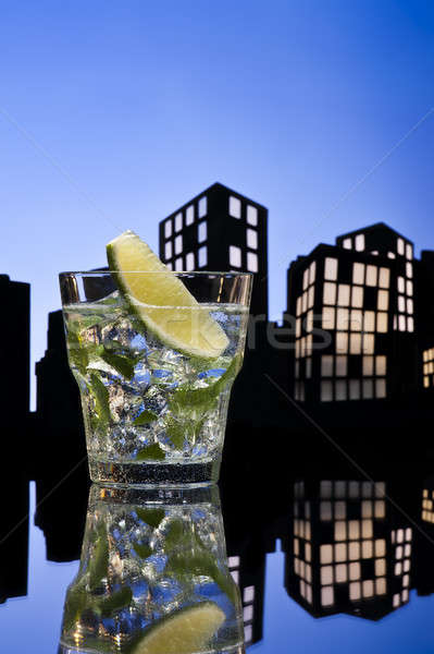 Metropole Mojito Cocktail Eis trinken Stock foto © 3523studio