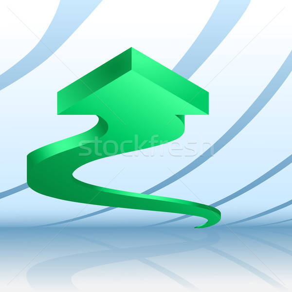 Zöld nyíl előtér trend üzlet terv Stock fotó © 3523studio