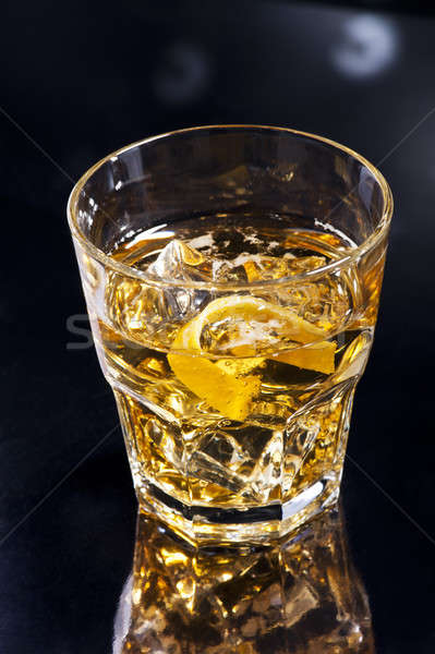 Whisky sauer Cocktail Disco Lichter Obst Stock foto © 3523studio