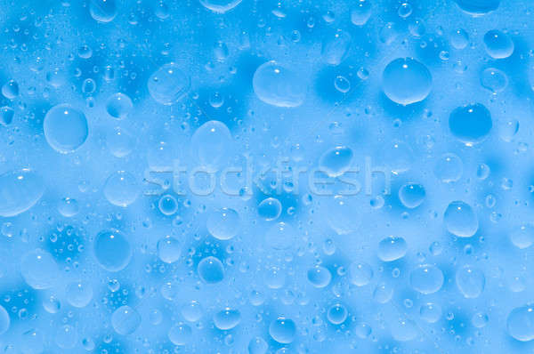 Gouttes d'eau surface brillant bleu clair résumé pluie [[stock_photo]] © 3523studio