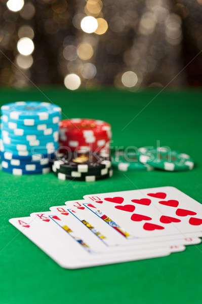 Royal flush or royal straight flush Stock photo © 3523studio