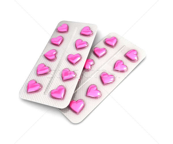 3d heart pills tablet Stock photo © 3dmask