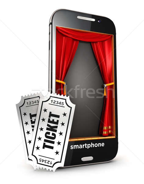 3d smartphone stage and tickets Stock photo © 3dmask