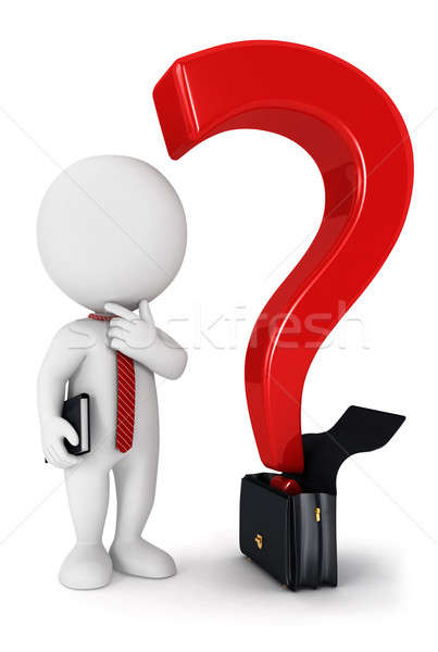 3d white people business question Stock photo © 3dmask