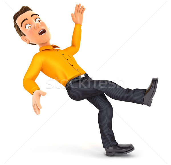 3d man slipping and falling Stock photo © 3dmask